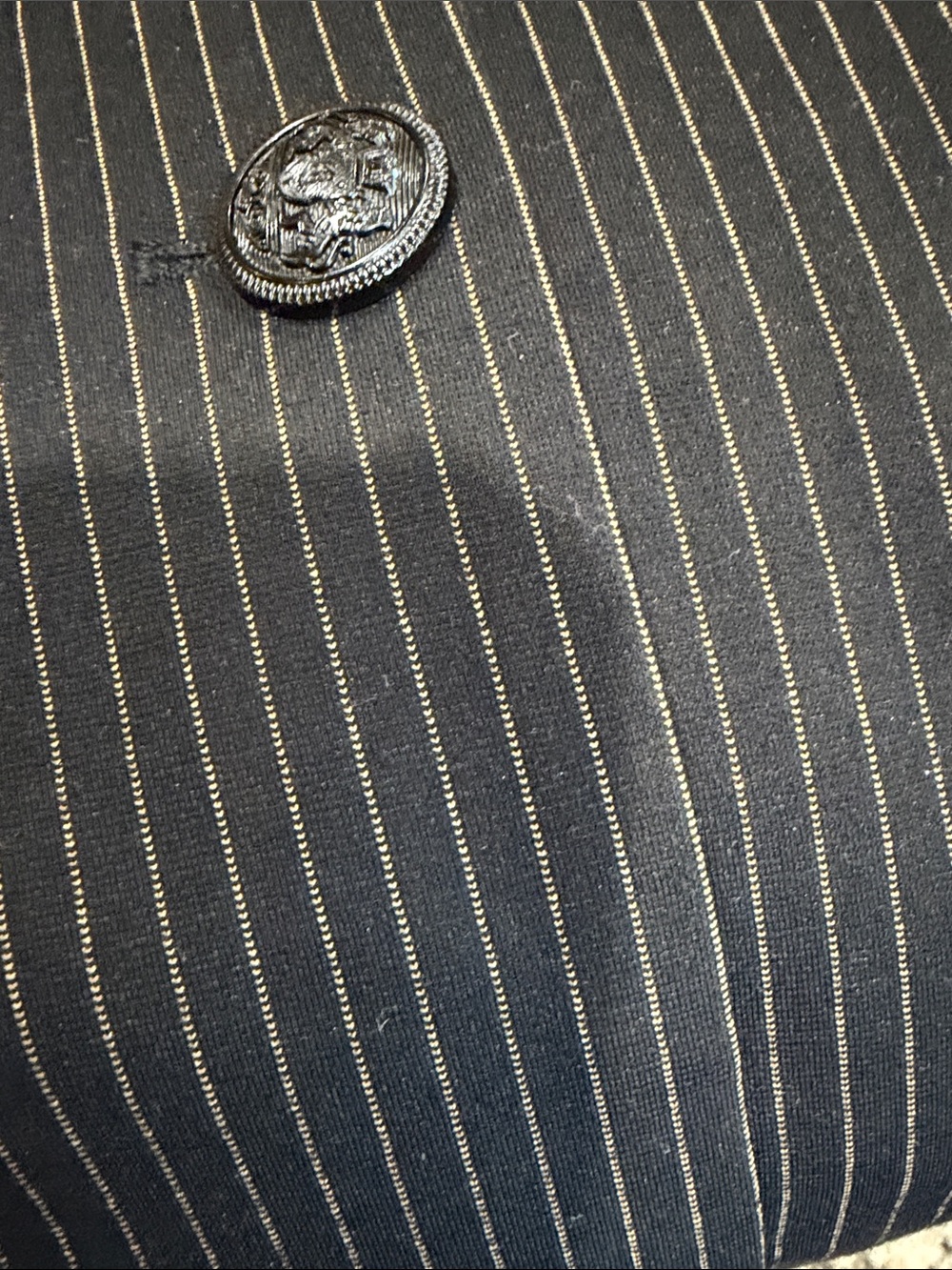Elie Tahari Black/Canel Pinstripe Sleeveless Vest - L - Picture 7 of 9
